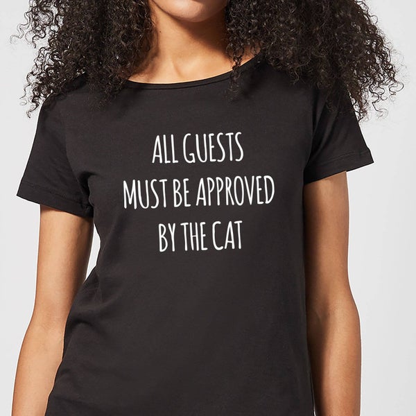 Camiseta "All Guests Must Be Approved By The Cat" - Mujer - Negro