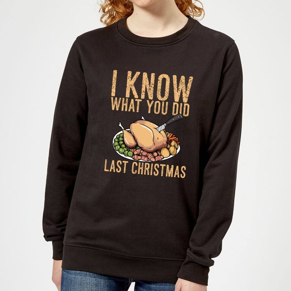 I Know What You Did Last Christmas Dames Kersttrui - Zwart