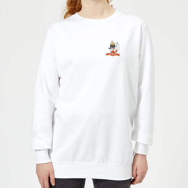 Christmas Fox Pocket Women's Sweatshirt - White