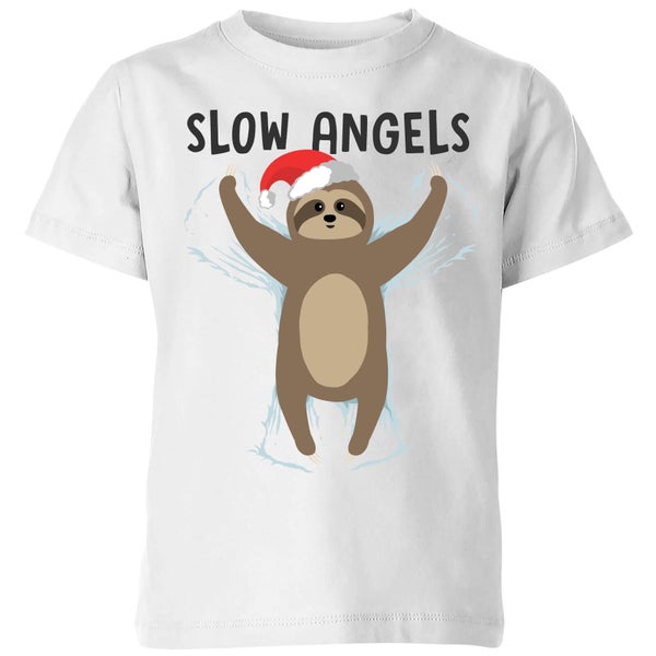 T-Shirt de Noël Enfant Slow Angels - Blanc