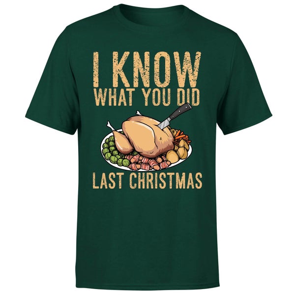 I Know What You Did Last Christmas T-Shirt - Donkergroen