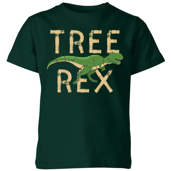 Tree Rex Kinder T-Shirt - Donkergroen