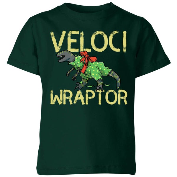 Veloci Wraptor Kinder T-Shirt - Donkergroen