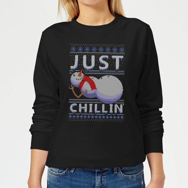 Just Chillin Frauen Sweatshirt - Schwarz