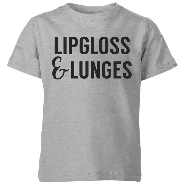 Lipgloss and Lunges Kids' T-Shirt - Grey