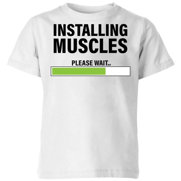 Installing Muscles Kids' T-Shirt - White