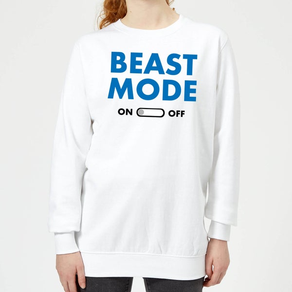Beast Mode On Women's Sweatshirt - White