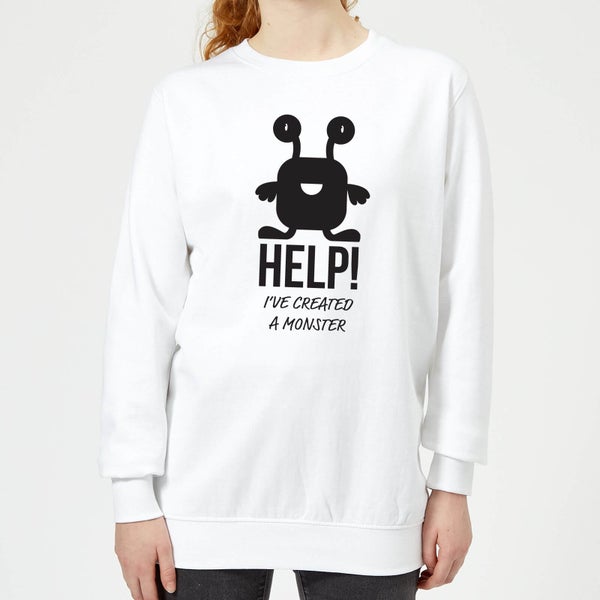 HELP Ive Created a Monster Women's Sweatshirt - White