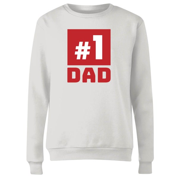 Number 1 Dad Women's Sweatshirt - White