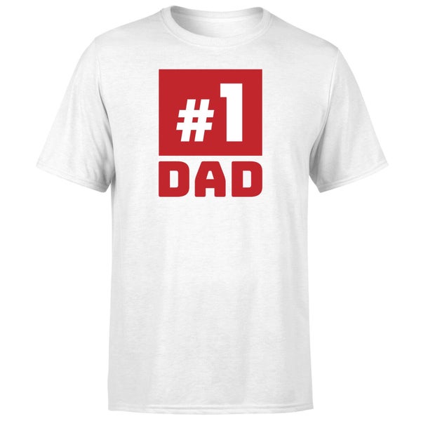 Number 1 Dad T-Shirt - White