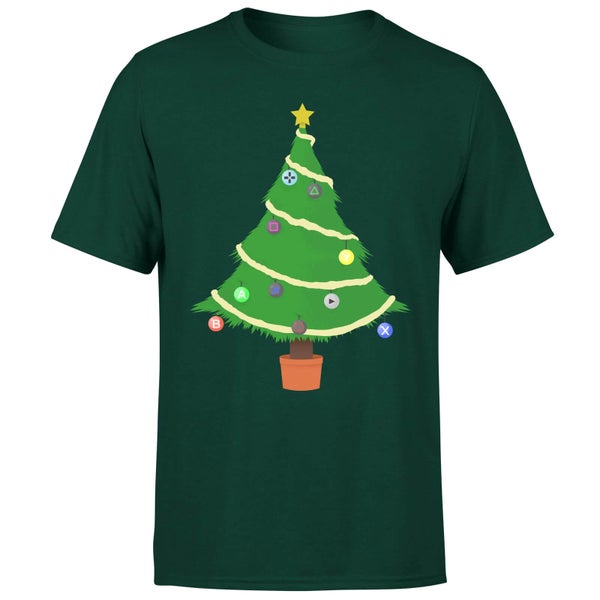 Buttons Tree T-Shirt - Forest Green