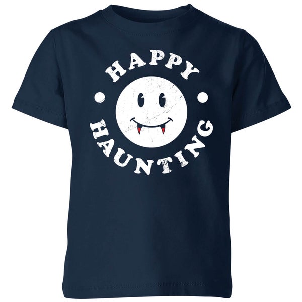 Happy Haunting Kids' T-Shirt - Navy