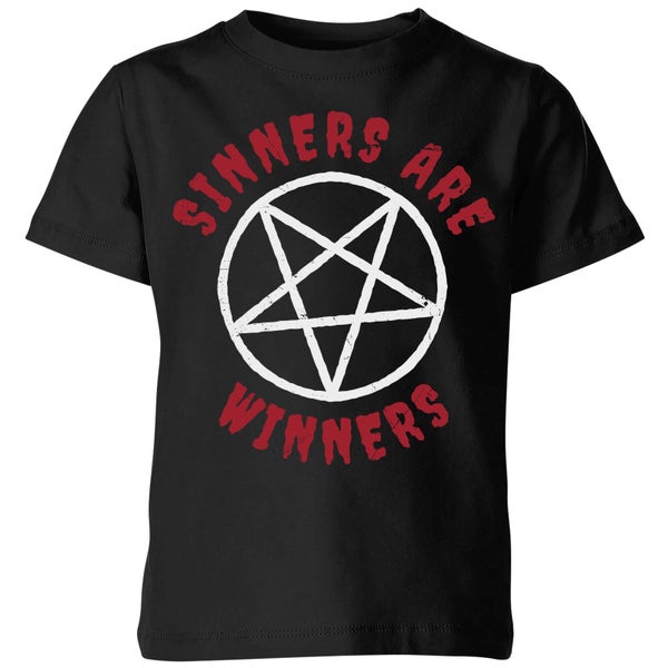 Sinners are Winners Kids' T-Shirt - Black