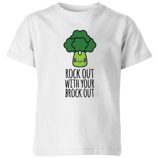 Rock Out With Your Brock Out Kids' T-Shirt - White