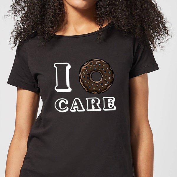 Camiseta para mujer I Donut Care - Negro