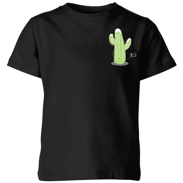 Cactus Fairy Lights Kids' T-Shirt - Black