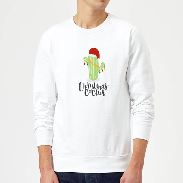 Christmas Cactus Sweatshirt - White