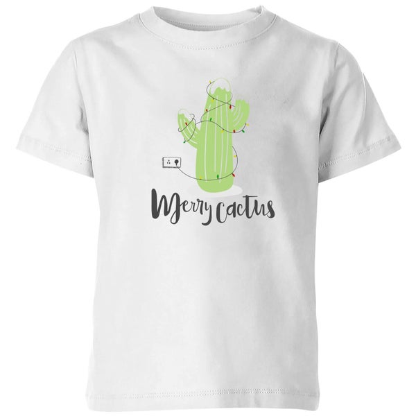 Merry Cactus Kids' T-Shirt - White