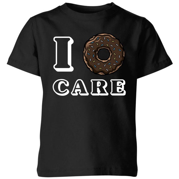 I Donut Care Kids T-Shirt - Black