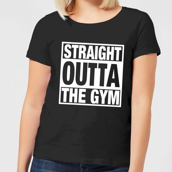 Camiseta para mujer Straight Outta the Gym - Negro