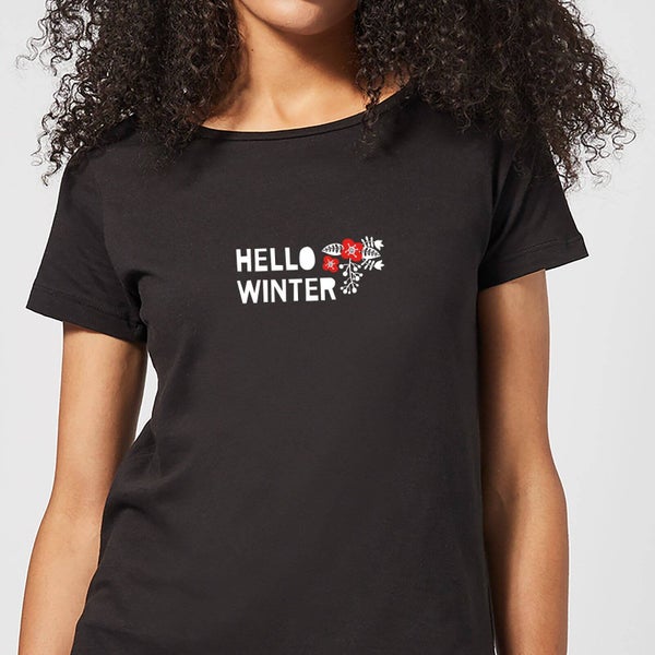 Camiseta "Hello Winter" - Mujer - Negro
