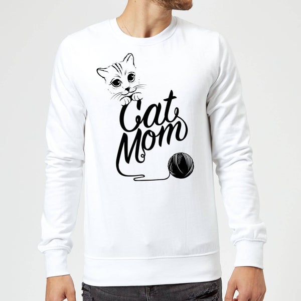 Cat Mom Sweatshirt - White