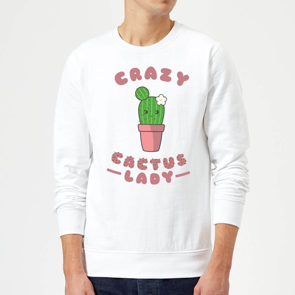 Crazy Cactus Lady Sweatshirt - White