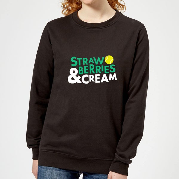 Strawberries and Cream Women's Sweatshirt - Black