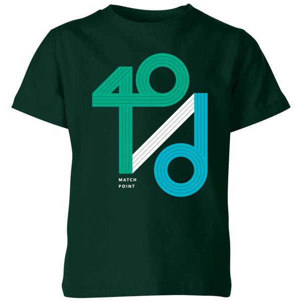 40 / d Matchpoint Kinder T-shirt - Donkergroen