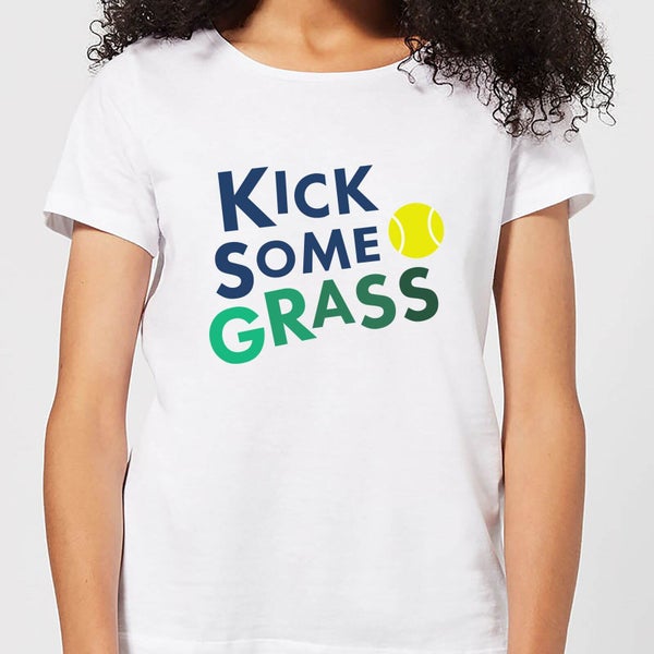 Kick Some Grass Dames t-shirt - Wit