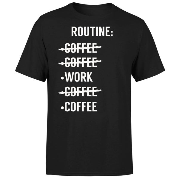 Coffee Routine T-Shirt - Black