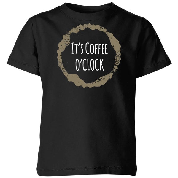 It's Coffee O'Clock Kids' T-Shirt - Black