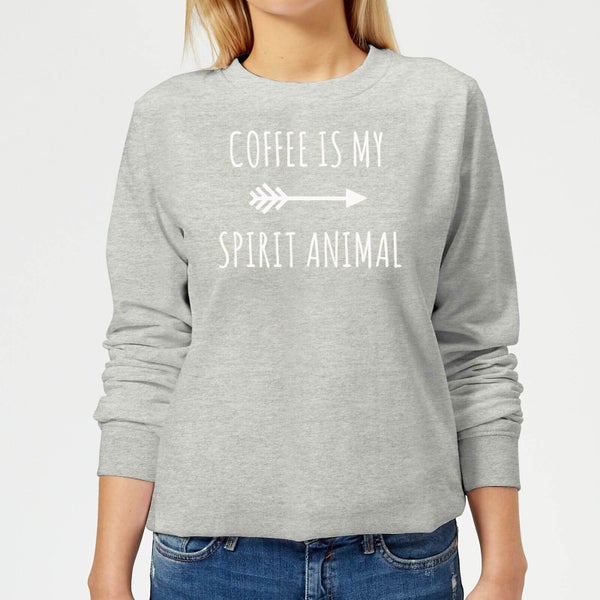 Coffee is my Spirit Animal Women's Sweatshirt - Grey