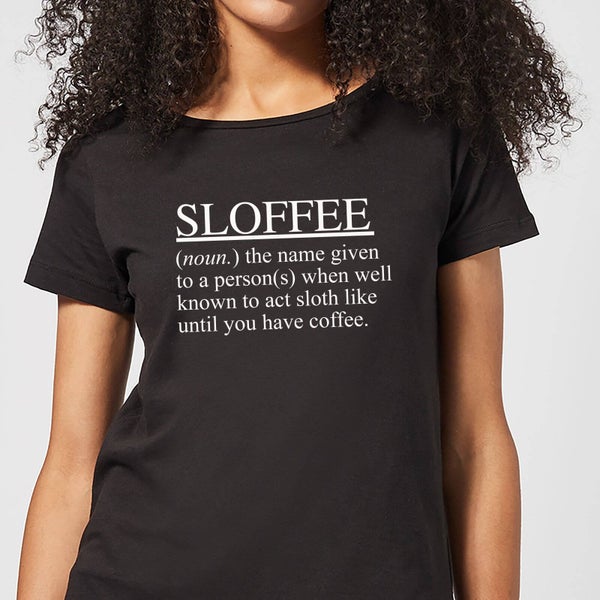 Camiseta "Sloffee Definición" - Mujer - Negro