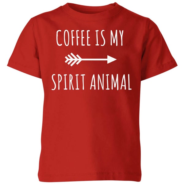 Coffee is my Spirit Animal Kids' T-Shirt - Red