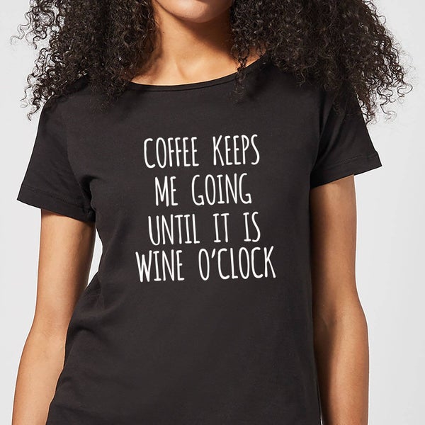 Camiseta "Coffee Keeps Me Going" - Mujer - Negro