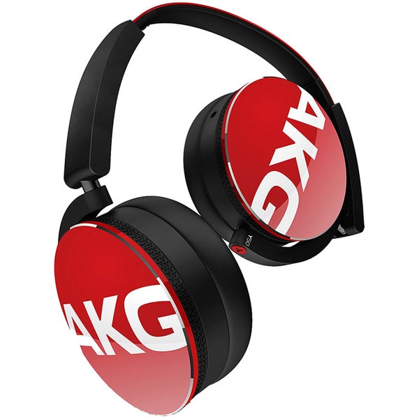 AKG Y50 Portable Foldable On Ear Headphones - Red