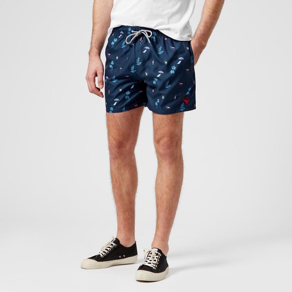 Ted Baker Men's Gusty All Over Print Swim Shorts - Navy