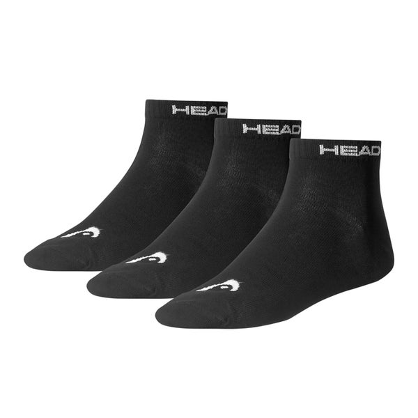 Head Men's 3 Pack Quarter Socks - Black