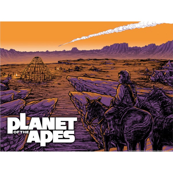 Planet of the Apes 'Falling Star' Glow in the Dark Lithograph Print by Barry Blankenship - Zavvi UK Exclusive Timed Sale
