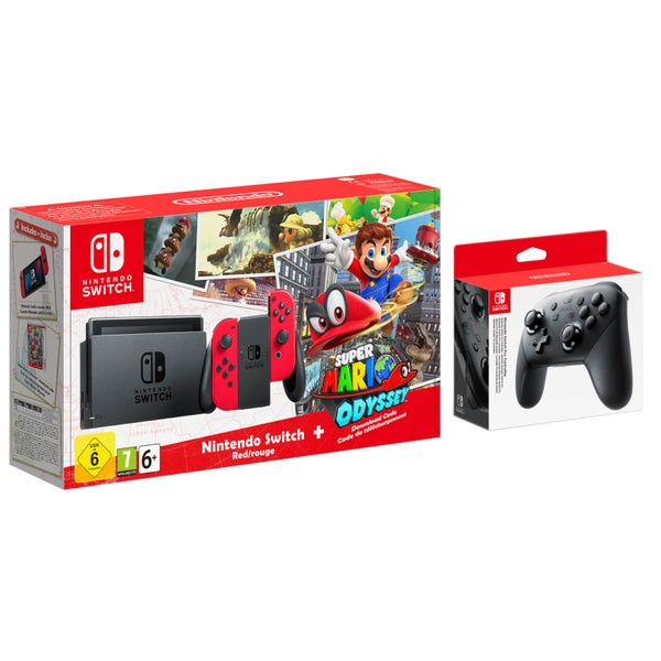 Nintendo Switch Super Mario Odyssey Limited Edition Bundle & Nintendo Switch Pro Controller