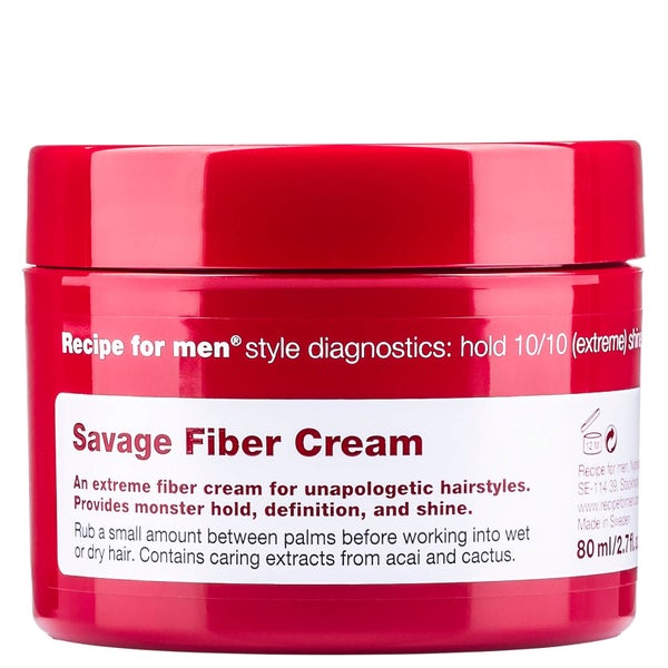 Крем для укладки волос экстрасильной фиксации, мужская линия Recipe for Men Savage Fibre Cream 80 мл