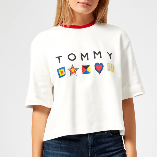 Tommy Hilfiger Women's Abby Short Sleeve T-Shirt - Snow White