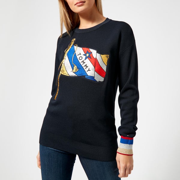 Tommy Hilfiger Women's Payton Graphic Sweater - Navy