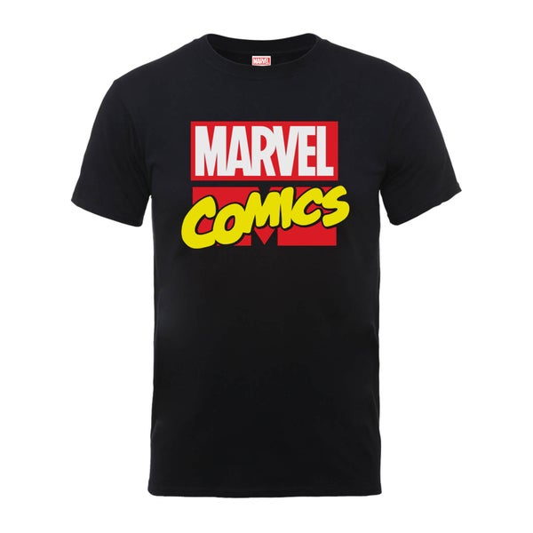 Marvel Comics Logo Heren T-shirt - Zwart