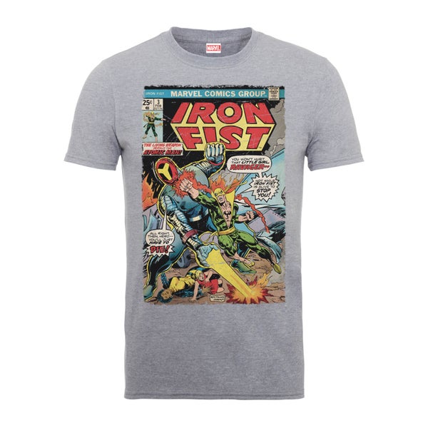 T-Shirt Homme Atomic Man Iron Fist - Marvel Comics - Gris