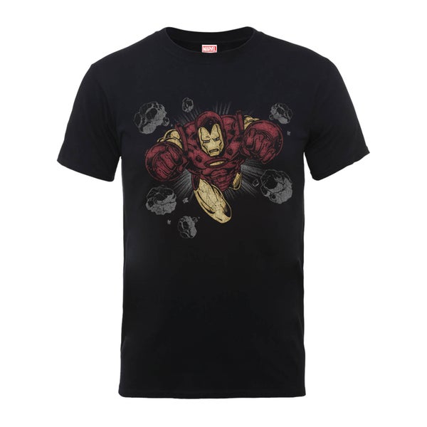 T-Shirt Homme Rocks Iron Man - Marvel Comics - Noir