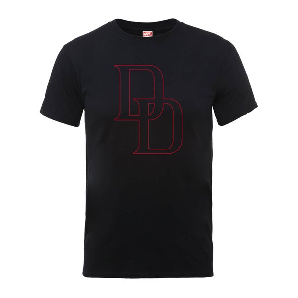 Marvel Daredevil Red Outline Männer T-Shirt - Schwarz