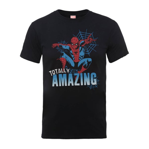 Marvel Comics Spider-Man Totally Amazing Men's Black T-Shirt