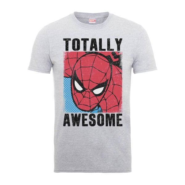 Marvel Comics Spider-Man Totally Awesome Men's Grey T-Shirt